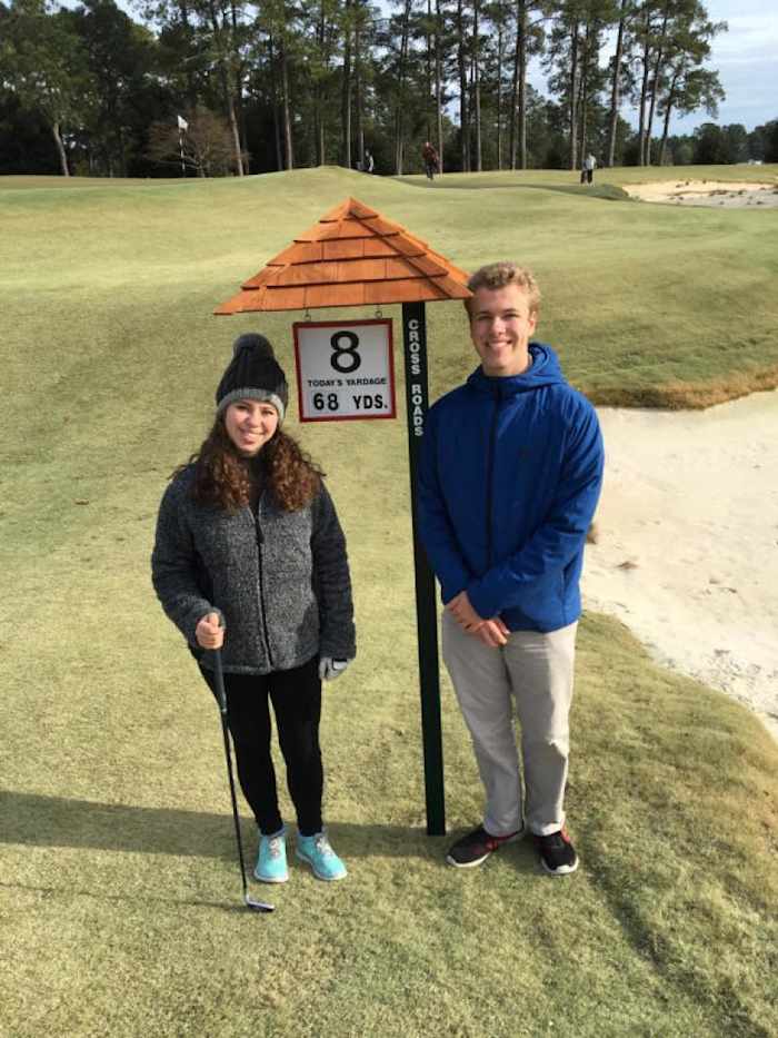 PHOTO BY WARD CLAYTON Siblings Monica and Will Clayton rediscover golf at The Cradle par-3 course at Pinehurst (N.C.) Resort.